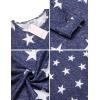 Ekouaer Womens Jogger Pajama Sets Long Sleeve Sleepwear Round Neck Nightwear Soft Pjs Lounge Sets with Pockets(Long Blue White Star)