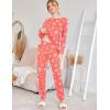 Ekouaer Womens Jogger Pajama Sets Long Sleeve Sleepwear Round Neck Nightwear Soft Pjs Lounge Sets with Pockets(Pink Snowflake)