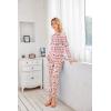 Ekouaer Womens Jogger Pajama Sets Long Sleeve Sleepwear Round Neck Nightwear Soft Pjs Lounge Sets with Pockets(Red Elk Chrismas)