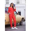 Ekouaer Womens Jogger Pajama Sets Long Sleeve Sleepwear Round Neck Nightwear Soft Pjs Lounge Sets with Pockets(Red White Star)