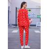 Ekouaer Womens Jogger Pajama Sets Long Sleeve Sleepwear Round Neck Nightwear Soft Pjs Lounge Sets with Pockets(Red White Star)