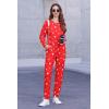 Ekouaer Womens Jogger Pajama Sets Long Sleeve Sleepwear Round Neck Nightwear Soft Pjs Lounge Sets with Pockets(Red White Star)