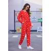 Ekouaer Womens Jogger Pajama Sets Long Sleeve Sleepwear Round Neck Nightwear Soft Pjs Lounge Sets with Pockets(Red White Star)