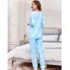 Ekouaer Womens Jogger Pajama Sets Long Sleeve Sleepwear Round Neck Nightwear Soft Pjs Lounge Sets with Pockets(Sky Blue White Star)