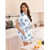 Ekouaer Womens Lace Satin Pajama Set Button Down Pj Shorts Set Bridesmaids Getting Ready Outfits Casual Sleepwear XS-XXL(Blue Hydrangea)