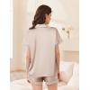 Ekouaer Womens Lace Satin Pajama Set Button Down Pj Shorts Set Bridesmaids Getting Ready Outfits Casual Sleepwear XS-XXL(Champagne)