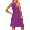 Ekouaer Womens Nightgown Sleeveless Sleepwear V Neck Racerback Sleep Dress(Eggplant)