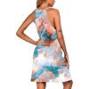 Ekouaer Womens Nightgown Sleeveless Sleepwear V Neck Racerback Sleep Dress(Marble Tie Dye)