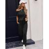 Ekouaer Womens Pajama Sets Cap Sleeve Sleepwear Tops and Long Pants Comfy Pjs 2 Piece Lounge Set with Pockets S-XXL(Black)