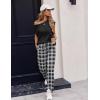 Ekouaer Womens Pajama Sets Cap Sleeve Sleepwear Tops and Long Pants Comfy Pjs 2 Piece Lounge Set with Pockets S-XXL(Black Plaid)