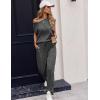 Ekouaer Womens Pajama Sets Cap Sleeve Sleepwear Tops and Long Pants Comfy Pjs 2 Piece Lounge Set with Pockets S-XXL(Dark Grey)