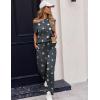 Ekouaer Womens Pajama Sets Cap Sleeve Sleepwear Tops and Long Pants Comfy Pjs 2 Piece Lounge Set with Pockets S-XXL(Dark Grey Stars)