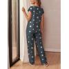 Ekouaer Womens Pajama Sets Cap Sleeve Sleepwear Tops and Long Pants Comfy Pjs 2 Piece Lounge Set with Pockets S-XXL(Dark Grey Stars)