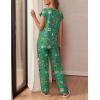 Ekouaer Womens Pajama Sets Cap Sleeve Sleepwear Tops and Long Pants Comfy Pjs 2 Piece Lounge Set with Pockets S-XXL(Green Christmas)