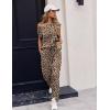 Ekouaer Womens Pajama Sets Cap Sleeve Sleepwear Tops and Long Pants Comfy Pjs 2 Piece Lounge Set with Pockets S-XXL(Leopard)
