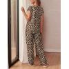 Ekouaer Womens Pajama Sets Cap Sleeve Sleepwear Tops and Long Pants Comfy Pjs 2 Piece Lounge Set with Pockets S-XXL(Leopard)