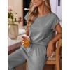 Ekouaer Womens Pajama Sets Cap Sleeve Sleepwear Tops and Long Pants Comfy Pjs 2 Piece Lounge Set with Pockets S-XXL(Light Grey)