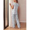 Ekouaer Womens Pajama Sets Cap Sleeve Sleepwear Tops and Long Pants Comfy Pjs 2 Piece Lounge Set with Pockets S-XXL(Light Grey Stars)