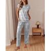 Ekouaer Womens Pajama Sets Cap Sleeve Sleepwear Tops and Long Pants Comfy Pjs 2 Piece Lounge Set with Pockets S-XXL(Light Grey Stars)