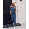 Ekouaer Womens Pajama Sets Cap Sleeve Sleepwear Tops and Long Pants Comfy Pjs 2 Piece Lounge Set with Pockets S-XXL(Navy Blue Dots)