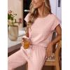 Ekouaer Womens Pajama Sets Cap Sleeve Sleepwear Tops and Long Pants Comfy Pjs 2 Piece Lounge Set with Pockets S-XXL(Pink Dots)