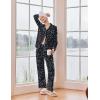 Ekouaer Women’s Pajama Sets Long Sleeve Sleepwear Comfy Button Down Nightwear Long Pants Pjs Lounge Set with Pockets S-XXL(Black Stars)