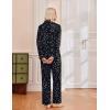Ekouaer Women’s Pajama Sets Long Sleeve Sleepwear Comfy Button Down Nightwear Long Pants Pjs Lounge Set with Pockets S-XXL(Black Stars)