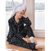 Ekouaer Women’s Pajama Sets Long Sleeve Sleepwear Comfy Button Down Nightwear Long Pants Pjs Lounge Set with Pockets S-XXL(Black Stars)