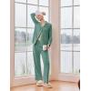 Ekouaer Women’s Pajama Sets Long Sleeve Sleepwear Comfy Button Down Nightwear Long Pants Pjs Lounge Set with Pockets S-XXL(Green)