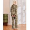 Ekouaer Women’s Pajama Sets Long Sleeve Sleepwear Comfy Button Down Nightwear Long Pants Pjs Lounge Set with Pockets S-XXL(Leopard Apricot Black)