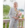 Ekouaer Women’s Pajama Sets Long Sleeve Sleepwear Comfy Button Down Nightwear Long Pants Pjs Lounge Set with Pockets S-XXL(Light Grey)