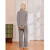 Ekouaer Women’s Pajama Sets Long Sleeve Sleepwear Comfy Button Down Nightwear Long Pants Pjs Lounge Set with Pockets S-XXL(Light Khaki)