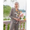 Ekouaer Women’s Pajama Sets Long Sleeve Sleepwear Comfy Button Down Nightwear Long Pants Pjs Lounge Set with Pockets S-XXL(Light Khaki)