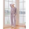 Ekouaer Women’s Pajama Sets Long Sleeve Sleepwear Comfy Button Down Nightwear Long Pants Pjs Lounge Set with Pockets S-XXL(Light Purple)