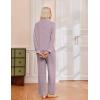 Ekouaer Women’s Pajama Sets Long Sleeve Sleepwear Comfy Button Down Nightwear Long Pants Pjs Lounge Set with Pockets S-XXL(Light Purple)