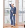 Ekouaer Women’s Pajama Sets Long Sleeve Sleepwear Comfy Button Down Nightwear Long Pants Pjs Lounge Set with Pockets S-XXL(Navy)