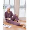 Ekouaer Women’s Pajama Sets Long Sleeve Sleepwear Comfy Button Down Nightwear Long Pants Pjs Lounge Set with Pockets S-XXL(Wine)