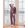 Ekouaer Women’s Pajama Sets Long Sleeve Sleepwear Comfy Button Down Nightwear Long Pants Pjs Lounge Set with Pockets S-XXL(Wine)