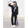 Ekouaer Womens Pajamas Long Sleeve Jogger Sets Comfy Pjs Soft Loungewear 2 Piece Lounge Sets with Pockets S-XXL(Black)