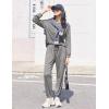 Ekouaer Womens Pajamas Long Sleeve Jogger Sets Comfy Pjs Soft Loungewear 2 Piece Lounge Sets with Pockets S-XXL(Dark Grey)