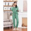 Ekouaer Womens Pajamas Long Sleeve Jogger Sets Comfy Pjs Soft Loungewear 2 Piece Lounge Sets with Pockets S-XXL(Green)