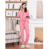 Ekouaer Womens Pajamas Long Sleeve Jogger Sets Comfy Pjs Soft Loungewear 2 Piece Lounge Sets with Pockets S-XXL(Rose)