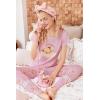 Ekouaer Womens Pajamas Set 2 Piece Lounge Pj Set Short Sleeve Sleepwear Tops with Joggers Pants Loungewear Print Nightwear(Blue Teddy)
