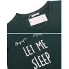 Ekouaer Womens Pajamas Set 2 Piece Lounge Pj Set Short Sleeve Sleepwear Tops with Joggers Pants Loungewear Print Nightwear(Deep Green)