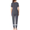 Ekouaer Womens Pajamas Set 2 Piece Lounge Pj Set Short Sleeve Sleepwear Tops with Joggers Pants Loungewear Print Nightwear(Deep Grey)