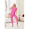 Ekouaer Womens Pajamas Set 2 Piece Lounge Pj Set Short Sleeve Sleepwear Tops with Joggers Pants Loungewear Print Nightwear(Hot Leopard Print)