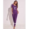 Ekouaer Womens Pajamas Set 2 Piece Lounge Pj Set Short Sleeve Sleepwear Tops with Joggers Pants Loungewear Print Nightwear(Pattern2)