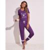Ekouaer Womens Pajamas Set 2 Piece Lounge Pj Set Short Sleeve Sleepwear Tops with Joggers Pants Loungewear Print Nightwear(Pattern2)