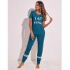 Ekouaer Womens Pajamas Set 2 Piece Lounge Pj Set Short Sleeve Sleepwear Tops with Joggers Pants Loungewear Print Nightwear(Pattern3)