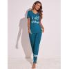 Ekouaer Womens Pajamas Set 2 Piece Lounge Pj Set Short Sleeve Sleepwear Tops with Joggers Pants Loungewear Print Nightwear(Pattern3)